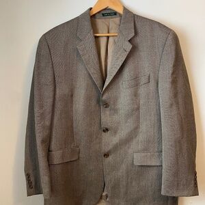 Vintage Lauren Ralph Lauren Woolmark Olive Plaid 3 Button Wool Sport Coat